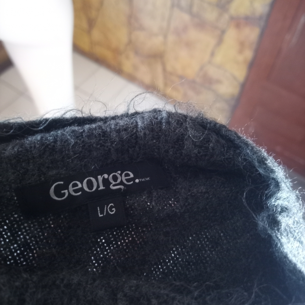 George Women's Dark Gray Turtleneck Sweater - Picture 2 of 4